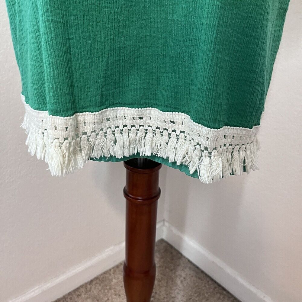 Umgee Shift Dress Women Large Mini Green Crochet Boho Colorful Hippie Retro - Picture 3 of 9